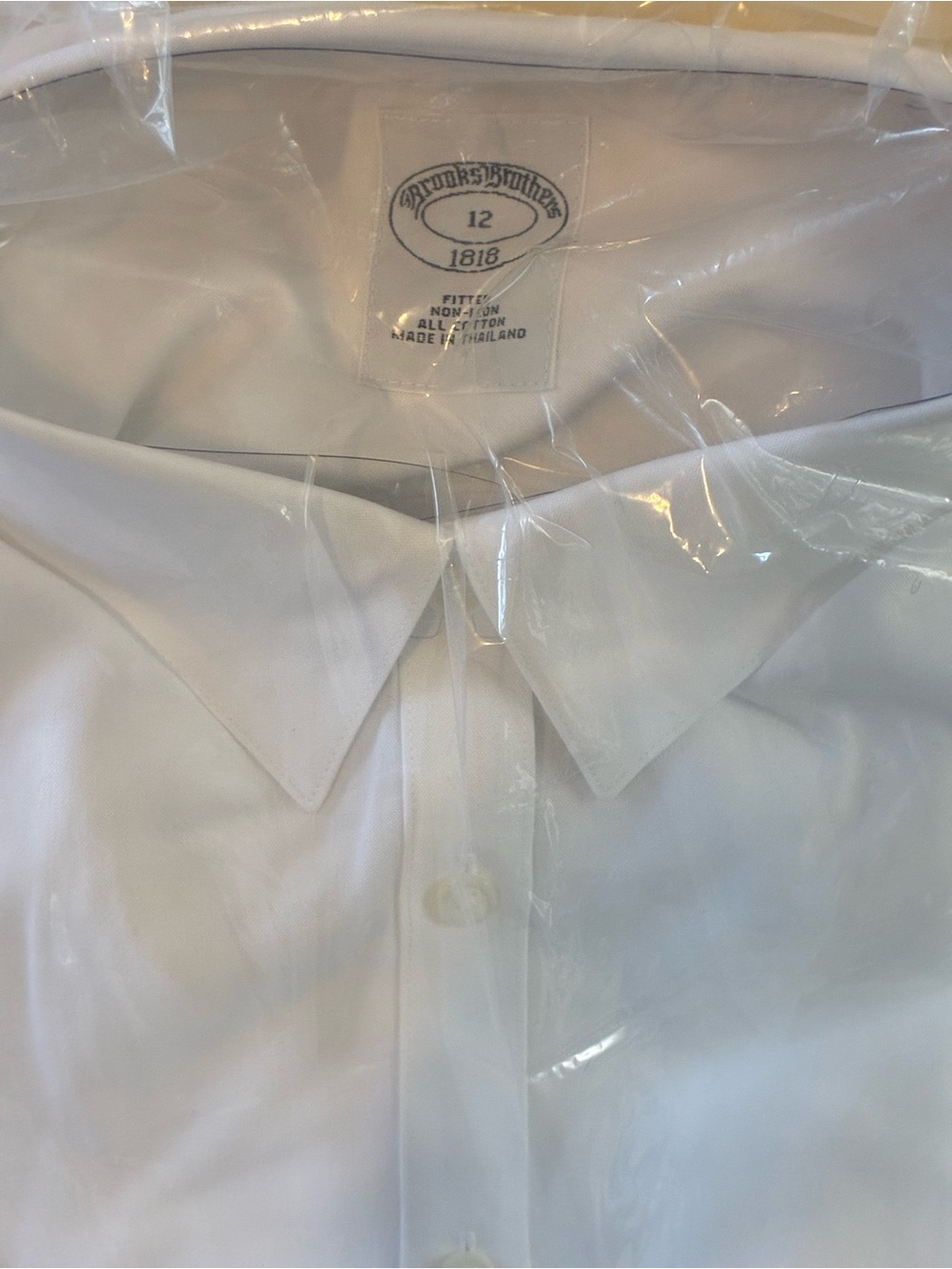 Brooks Brothers Fitted Non-Iron White Button-Down Shirt - Picture 8 of 12